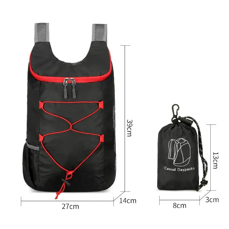 Small Foldable Lightweight Waterproof Portable Multifunctional Sports Backpack for Men Outdoor Camping Hiking Travel