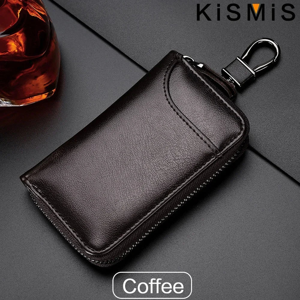 Multifunction Leather Key Case for Car & House Keys