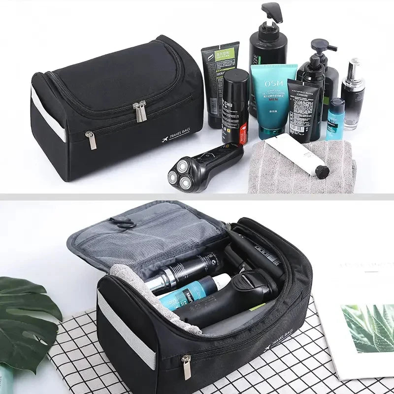 Leather Travel Toiletry Bag for Men & Women
