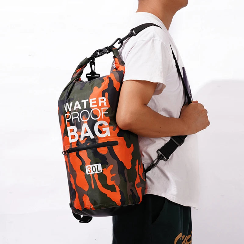 Waterproof Dry Bags With Wet Separation Pocket Backpack For Kayaking Boating Swimming Outdoor Sports Bag