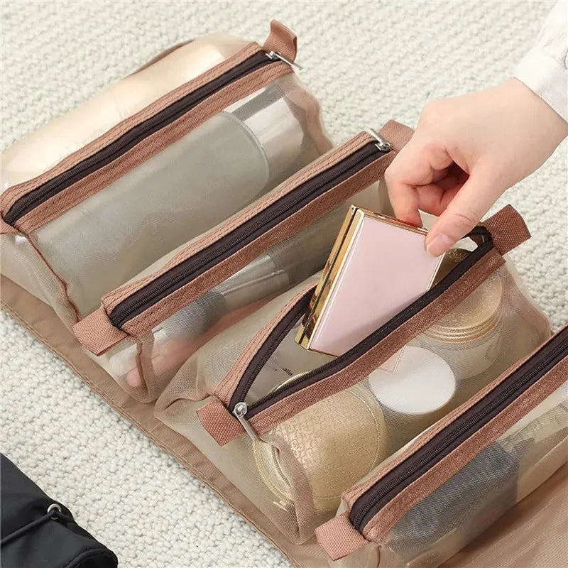 Multifunction 4-in-1 Travel Cosmetic & Toiletry Bag