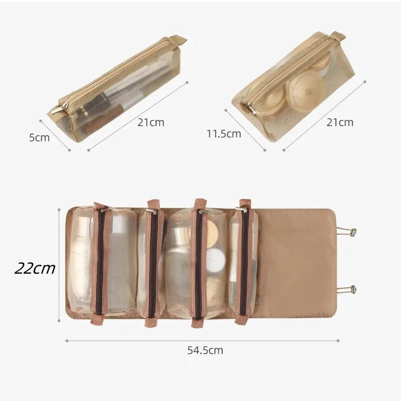 Multifunction 4-in-1 Travel Cosmetic & Toiletry Bag