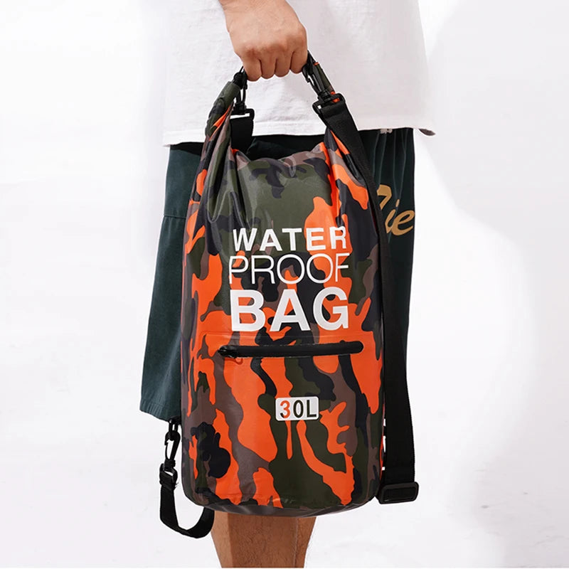 Waterproof Dry Bags With Wet Separation Pocket Backpack For Kayaking Boating Swimming Outdoor Sports Bag