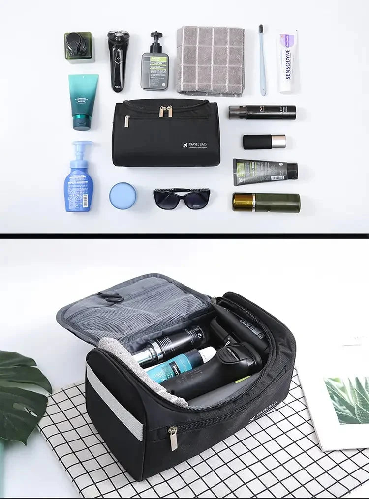 Leather Travel Toiletry Bag for Men & Women